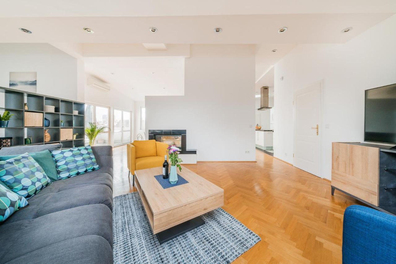 Penthouse Apartment - Sauna - Terrasse - Kamin - Ac Wien Exterior foto