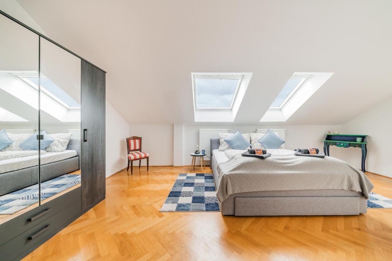 Penthouse Apartment - Sauna - Terrasse - Kamin - Ac Wien Exterior foto