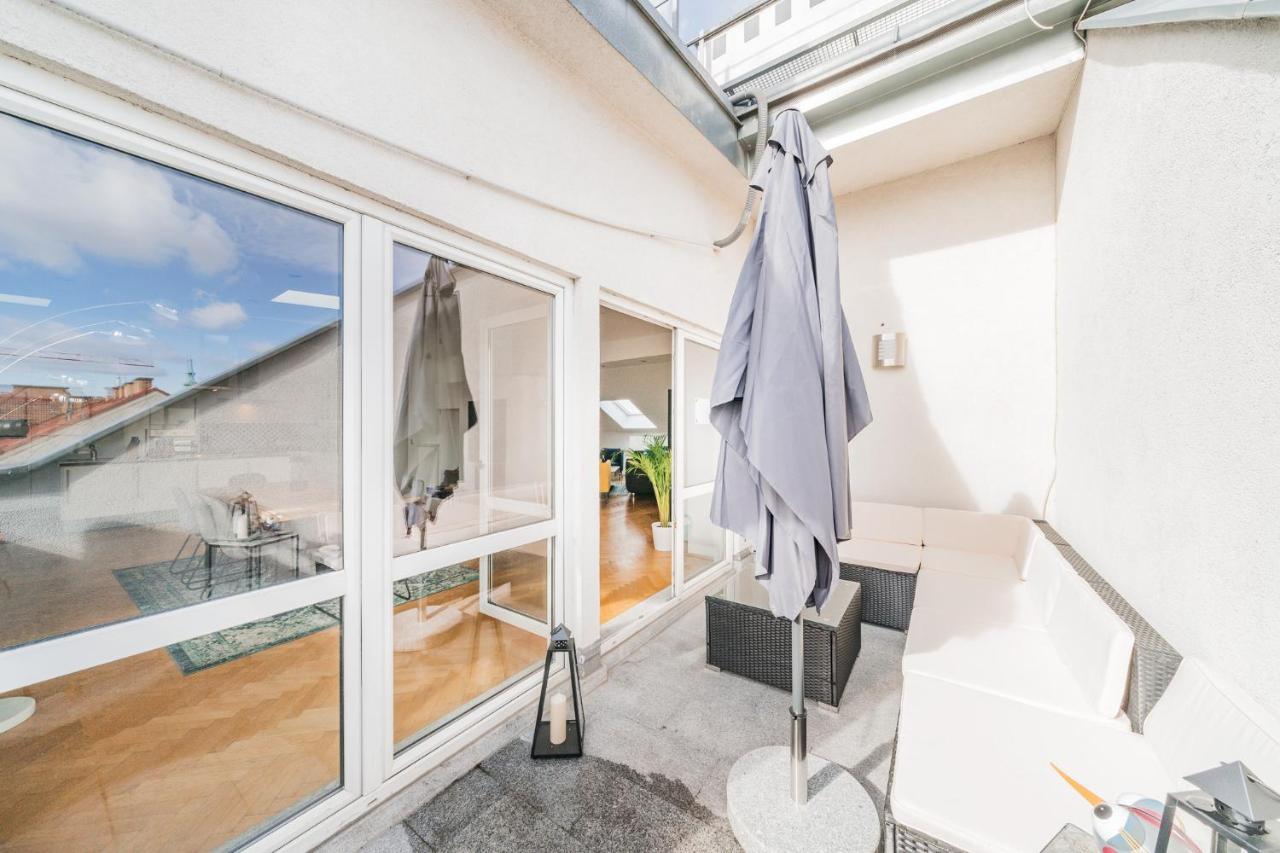 Penthouse Apartment - Sauna - Terrasse - Kamin - Ac Wien Exterior foto
