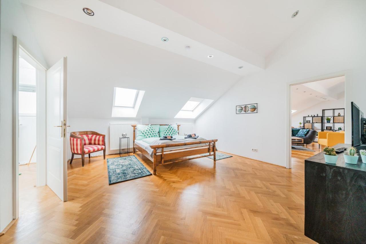 Penthouse Apartment - Sauna - Terrasse - Kamin - Ac Wien Exterior foto