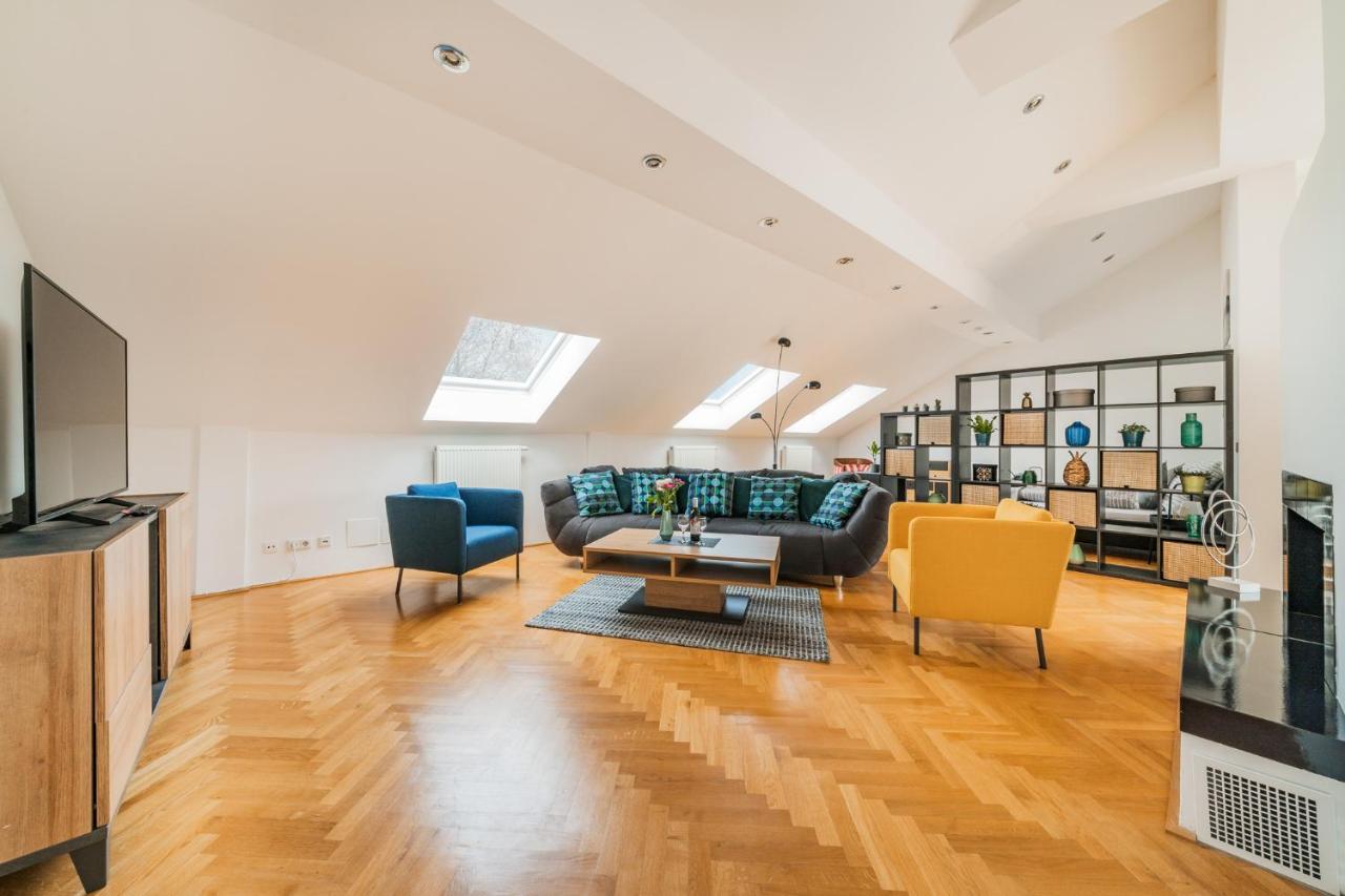 Penthouse Apartment - Sauna - Terrasse - Kamin - Ac Wien Exterior foto